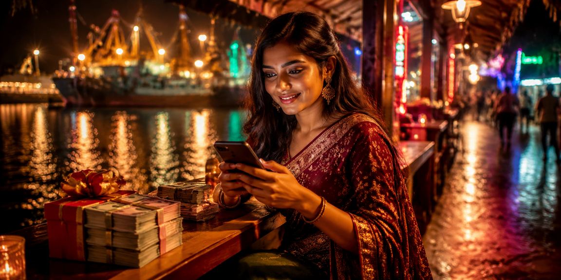 নারায়ণগঞ্জের রাতের বাজারে মোবাইলে বেটিংয়ের দৃশ্য